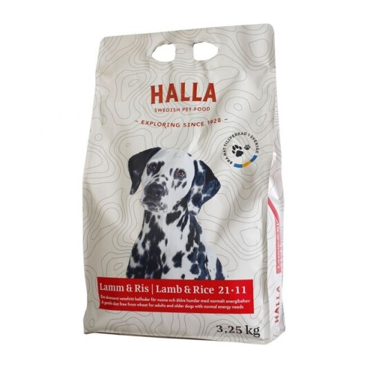 Halla Pet Food Halla Lam & Ris 21-11 (3.25 kg)