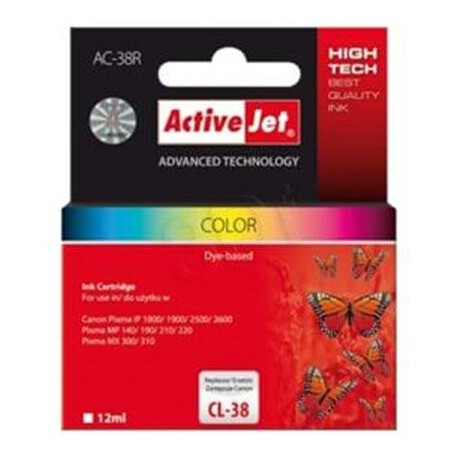 ActiveJet AC-38 Premium version - Blekkpatron Fargestoffbasert Cyan, Fargestoffbasert Gul
