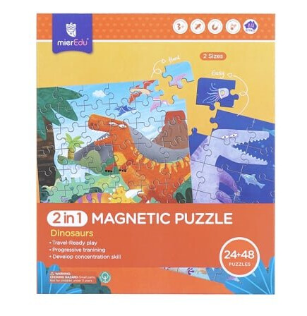 mierEdu Magnetic Puzzle 24+48 pcs Dinosaurs ME181