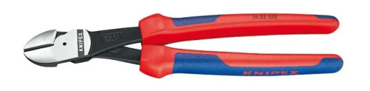 Knipex 74 22 250, Diagonal Tang, Kromvanadiumstål, Plast, Blå, Rød, 250 Mm, 437 G Knipex 74 22 250, Diagonal Tang, Kromvanadiumstål, Plast, Blå, Rød, 250 Mm, 437 G