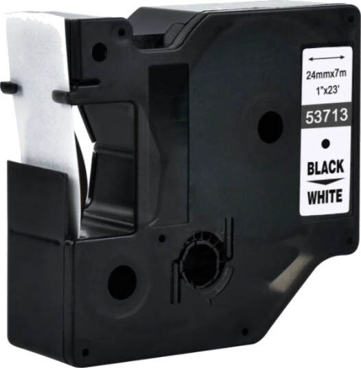 TB 53713 D1 Tape Sort på Hvit 24mm (7m) erstatter Dymo S0720930