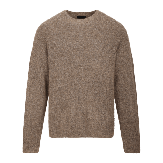 Miles Sweater Mid Brown L Basic mohair sweater