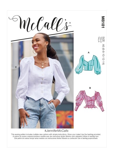 McCall's 8181 - Bluse F5 (16-18-20-22-24)