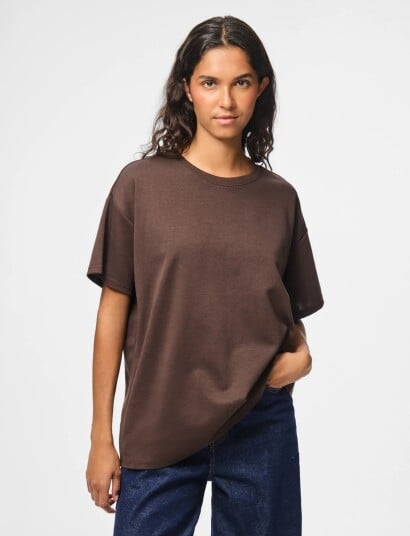 Pieces Pcskylar Ss Oversized Tee Jrs Noos Brown S Pieces Pcskylar Ss Oversized Tee Jrs Noos Brown S