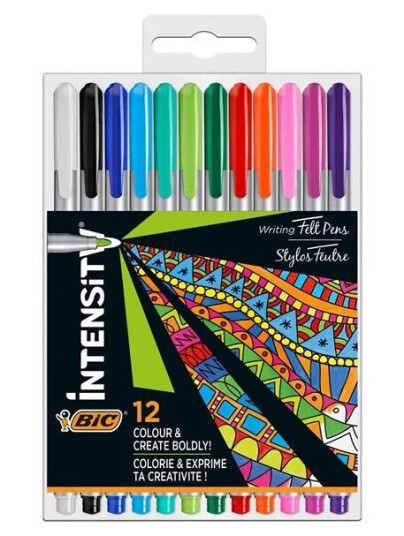 BIC Intensity Fineliners Pastel 12 pcs. BIC Intensity Fineliners Pastel 12 pcs.