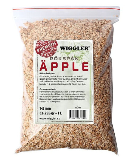 Wiggler Røkspon - Eple 250 gram Wiggler Røkspon - Eple 250 gram