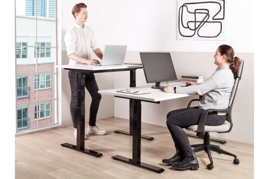 Bina Skrivebord 80x180 cm Hvit/Svart