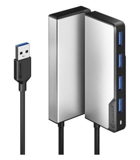 ALOGIC USB-A Fusion SWIFT 4-port Hub - Space Grey USB-hub - 4 porter - Grå