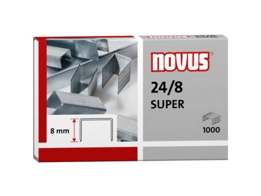 Novus 24/8 Super Pakke Med Stifter 8 Mm Festing 1000 Novus 24/8 Super Pakke Med Stifter 8 Mm Festing 1000