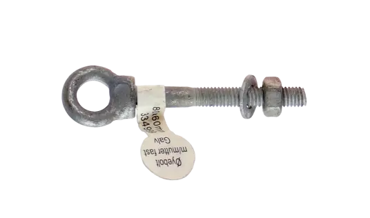CAL Øyebolt fast m/ mutter   Galvanisert stål   8x60 mm