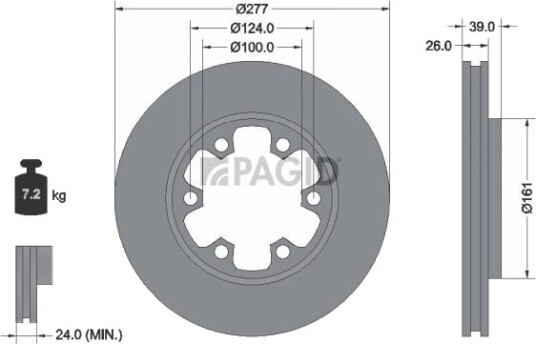 PAGID 52321N Bremseskive PAGID 52321N Bremseskive