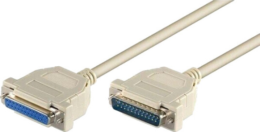 Pro Seriel 25-pins D-Sub Kabel 1,8m Grå (Hann/Hunn)