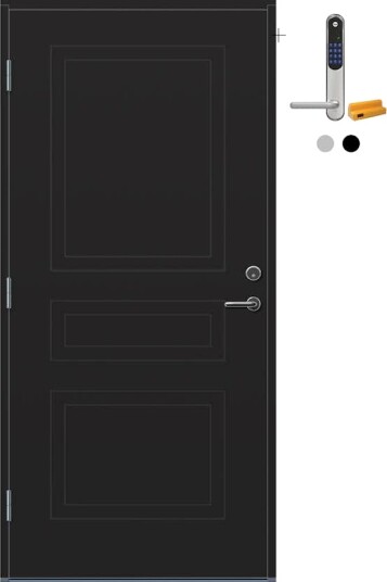 Ytterdør Bygg1 Arna med Yale Doorman Classic Home