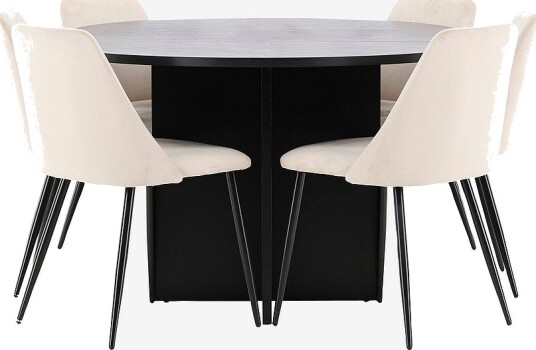 Venture Home Spisebord Strada med stol Night Beige Venture Home Spisebord Strada med stol Night Beige