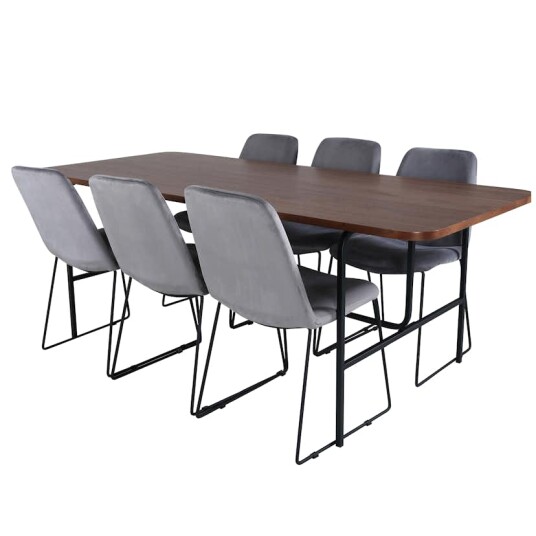 Venture Home Spisegruppe Venture Home Chicago med 6 Muscot Stoler GR22153