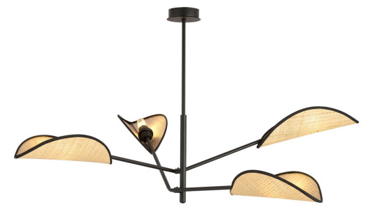Emibig Vene taklampe 4-lys - Svart/Natur Emibig Vene taklampe 4-lys - Svart/Natur