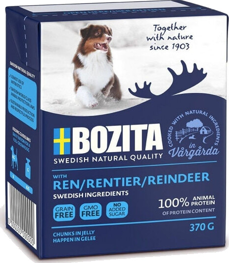 Bozita Våtfor til Hund med Reinsdyr i Gelé 370 g