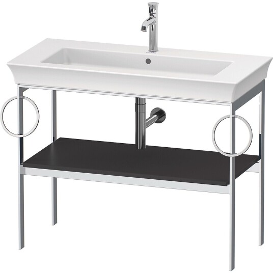 Duravit White Tulip Metallkonsoll 98,4x45x76 cm Grafitt Matt/Krom