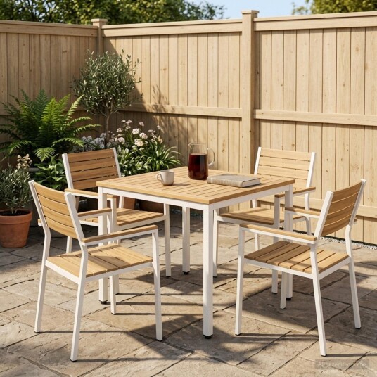 vidaXL Hage middagsbord Hvit 70 x 68,5 x 75 cm Solid akasietre vidaXL Hage middagsbord Hvit 70 x 68,5 x 75 cm Solid akasietre