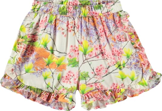 Molo Shorts Akasie I blomst Molo 14 år (164) Shorts Grønn Hvit Rosa