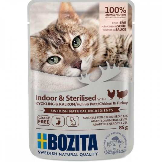 Bozita Sterilisert Kylling og Kalkun i Saus 85 g - Hundemat