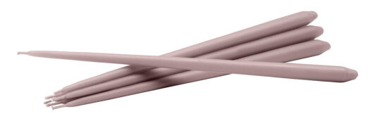 Stoff Nagel Kronelys 29 cm 6 stk soft rose