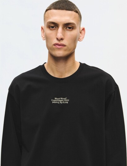 WOOD WOOD Wwryan Ls Tee 25490 Black M