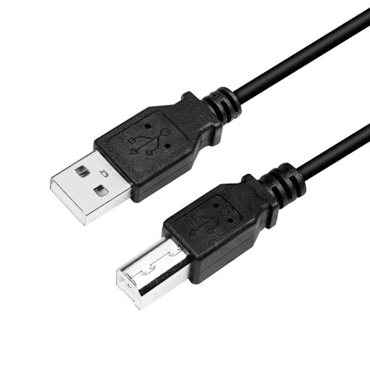 LogiLink USB Kabel, USB 2.0, 2x male 5 m, schwarz