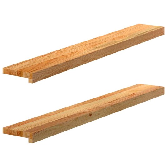  2 Stk Lysebrun 110x15x2cm Heltre Eik