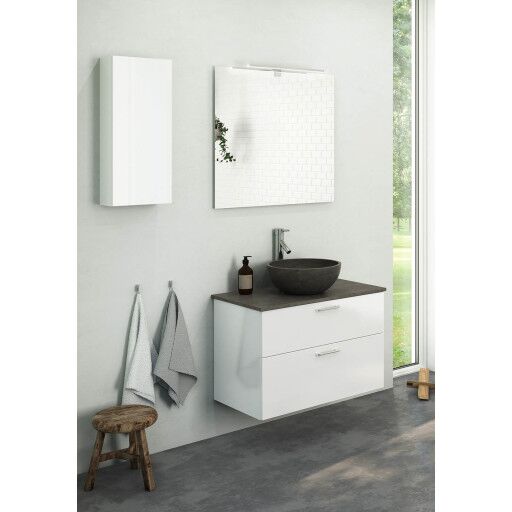Noro City Servantskap 1000 1000x535 mm Hvit Høyglans