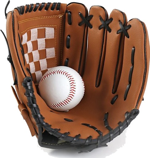 Baseballhanske for utendørssport PU lær Polstrede hansker Brun Svart 9,5 tommer Baseballhanske for utendørssport PU lær Polstrede hansker Brun Svart 9,5 tommer