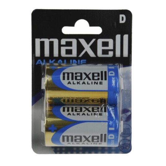 Maxell D Alkalisk Batteri 1.5V 2-pakk - LR20 Engangsbatterier