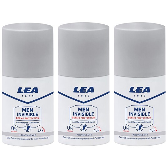 LEA Men Invisible Dermo Protection Deo Roll On 50 ml x 3 LEA Men Invisible Dermo Protection Deo Roll On 50 ml x 3