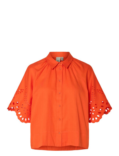 YAS Yaselva 2/4 Shirt S. - Orange - 34 YAS Yaselva 2/4 Shirt S. - Orange - 34