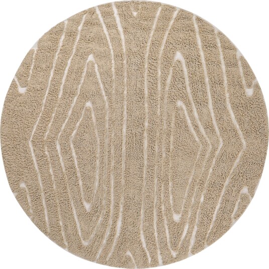 Runde tepper Kindon Natural Cotton Shaggy beige/hvit Størrelse: Ø 200 cm Runde tepper Kindon Natural Cotton Shaggy beige/hvit Størrelse: Ø 200 cm
