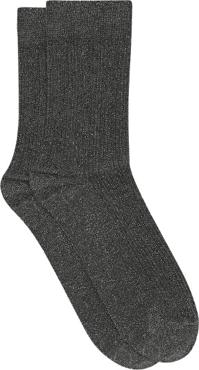 mp Denmark Julia Glitter Socks   Grey   40/42