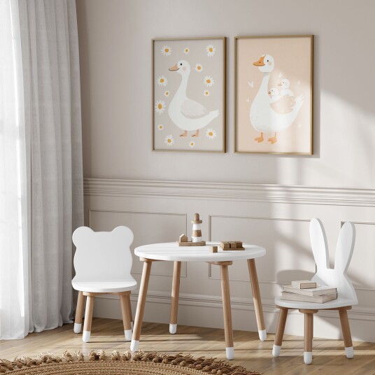 Plakat Gåsefamilie / Sett av 2