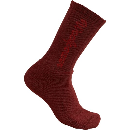 Woolpower Kids' Socks Logo 400 32-35, Rust Red