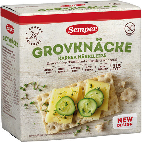 Semper Knekkebrød Grov Glutenfri 215g Semper Knekkebrød Grov Glutenfri 215g