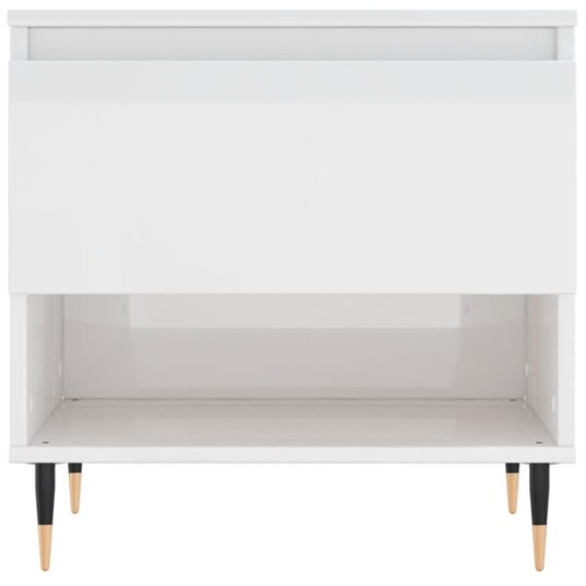 Salongbord høyglans hvit 50x46x50 cm konstruert tre 8721012112070