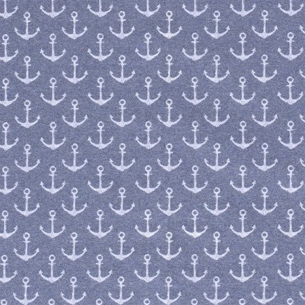 Balsløw French Terry Print Stoff 150cm 006 Anker 50cm