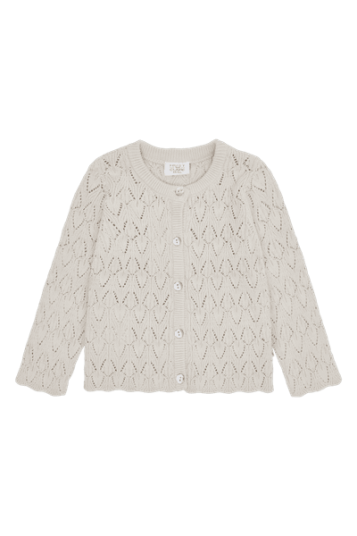 Hust & Claire Cilja Pointelle Cardigan til barn - french oak