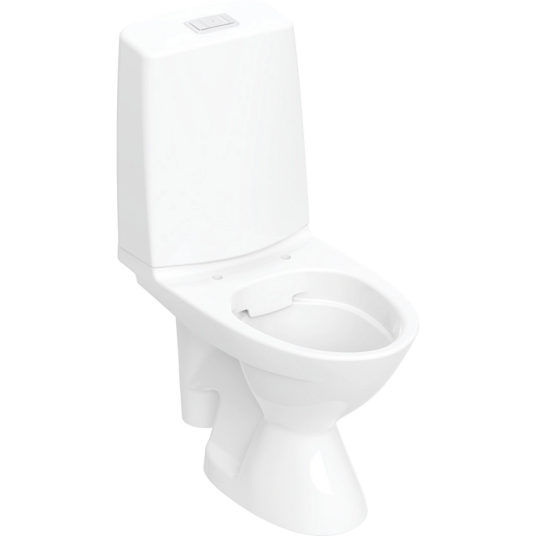 Porsgrund Glow 63 Gulvstående Toalett Åpen S-lås for liming Rimfree Hvit