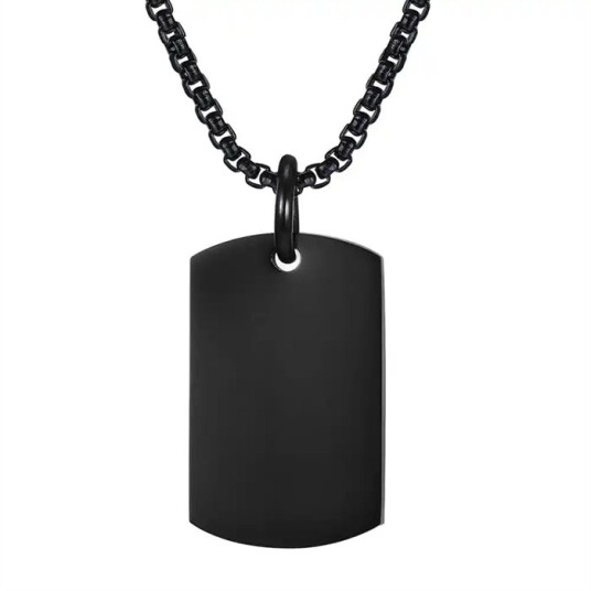 Dog Tags i svart-belagt rustfritt stål Dog Tags i svart-belagt rustfritt stål