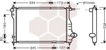 Radiator motorkjøling VAN WEZEL 81002075