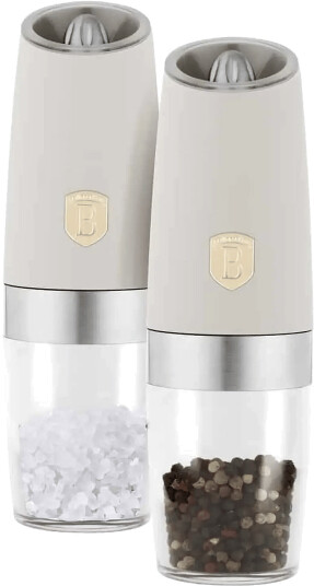 Berlingerhaus Gravity Pepper And Salt Mill 2 Pcs Set Matt Cream   Cream   ONE SIZE