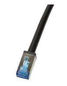 LogiLink - Outdoor patch cable CAT.6A S/FTP PVC+PE, black, 15m