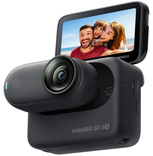 Insta360 Go 3S - Standard Bundle - Actionkamera - 4K / 30 Fps - Flash 64 Gb - Bluetooth, Wi-Fi - Under Vannet Inntil 10 M - Midnatts Sort