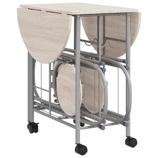 vidaXL Sammenleggbart spisesett MDF