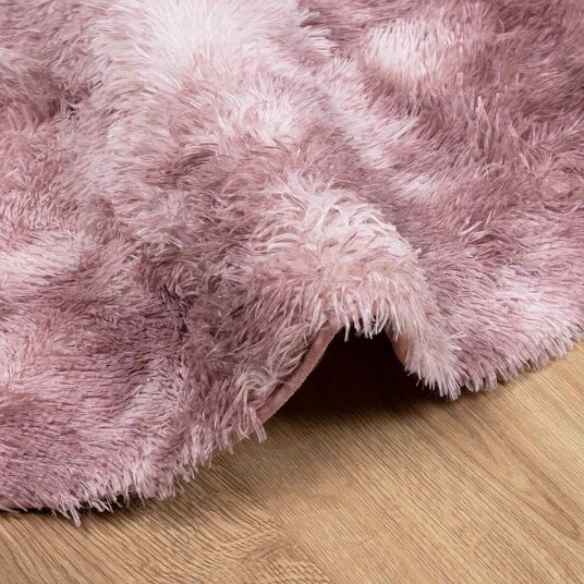 Flossteppe med lang luv NAVARRA støvet rosa 100x100cm polyester 8721158558831
